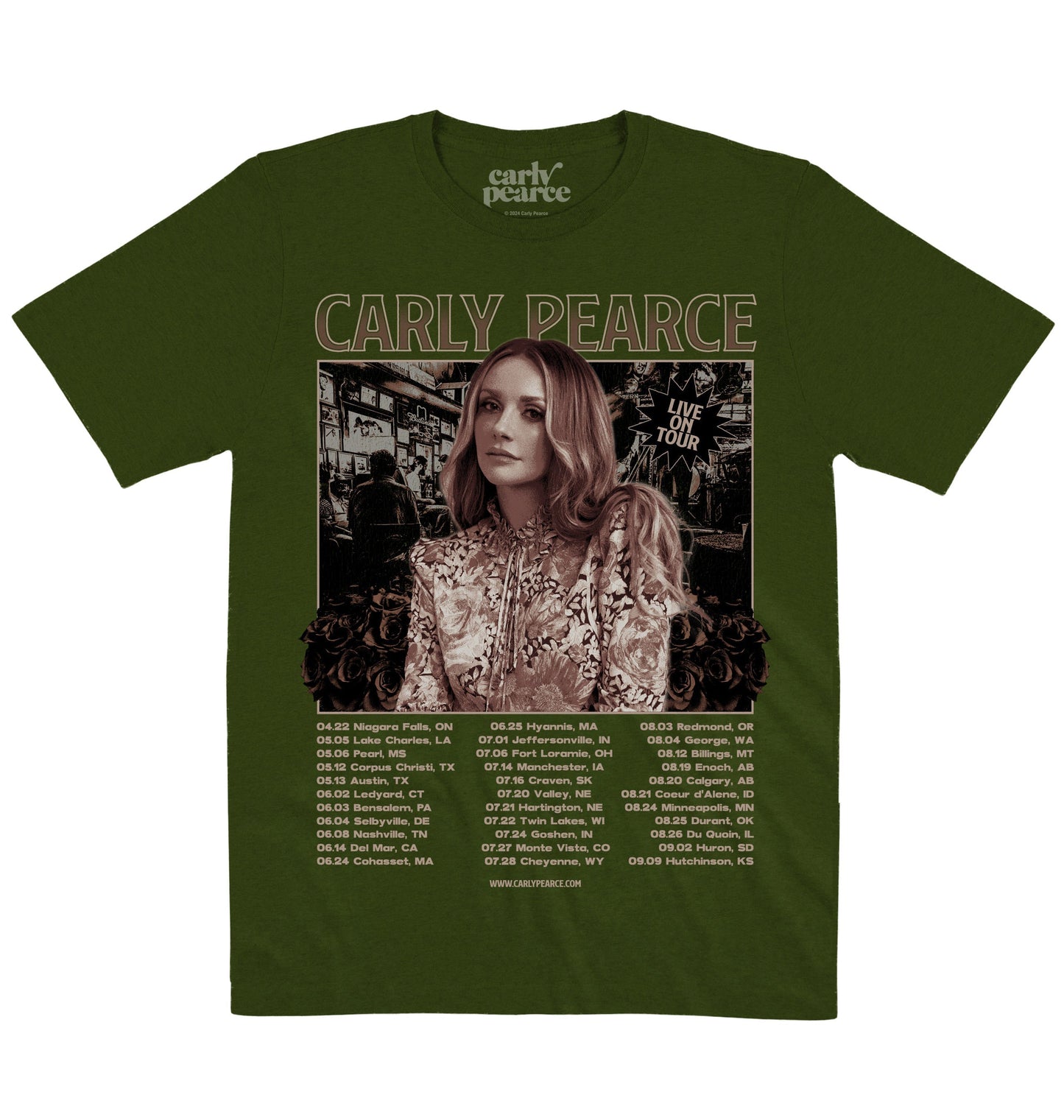 Carly Pearce | Live On Tour | Official Artist T-shirt