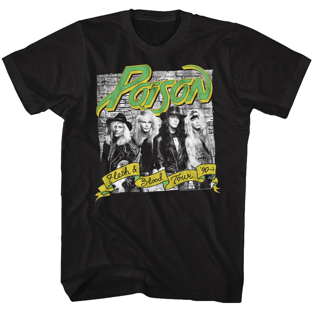 POISON Eye-Catching T-Shirt, Flesh & Blood Tour 90