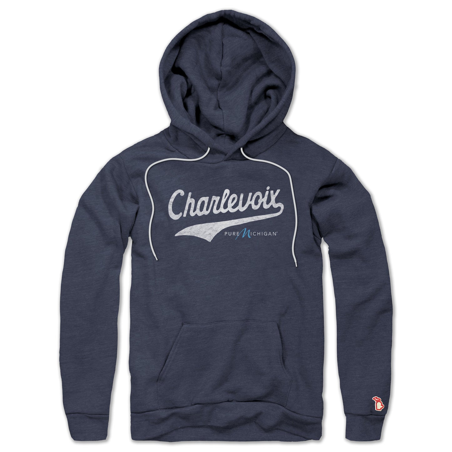 PURE MICHIGAN - CHARLEVOIX SCRIPT ALL SEASON HOODIE (UNISEX)