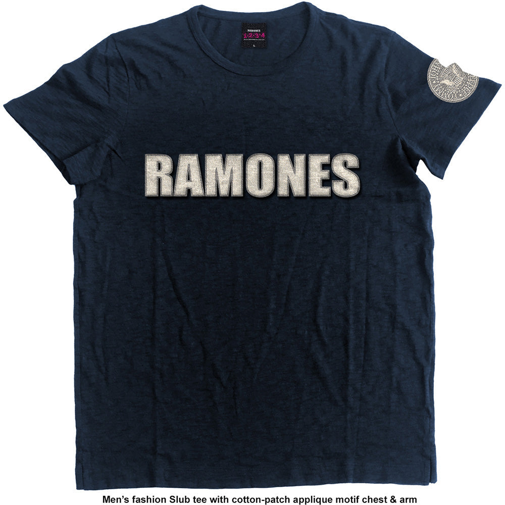 Ramones Unisex Fashion T-Shirt: Logo & Presidential Seal (Applique Motifs)