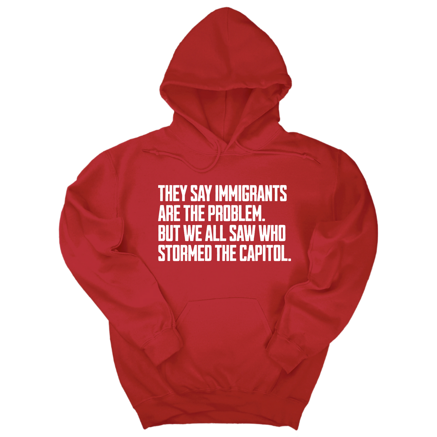 They Say Immigrants Are the Problem. But We All Saw Who Stormed the Capitol Unisex Hoodie