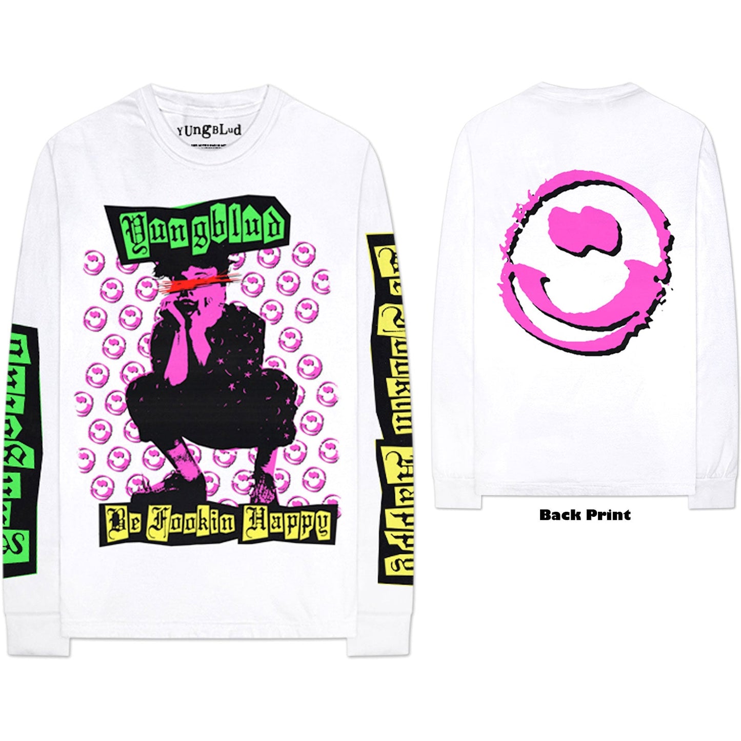 Yungblud Unisex Long Sleeve T-Shirt: Punker (Back & Sleeve Print)