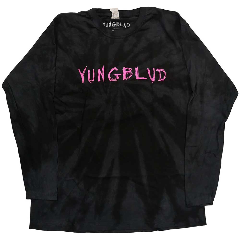 Yungblud Unisex Long Sleeved T-Shirt: Scratch Logo (Dip-Dye)