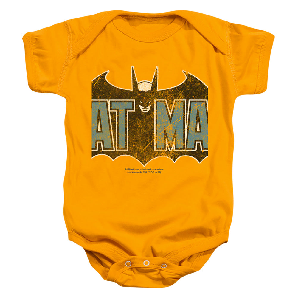 Batman Comics Vintage Bat Logo On Gold T-Shirt