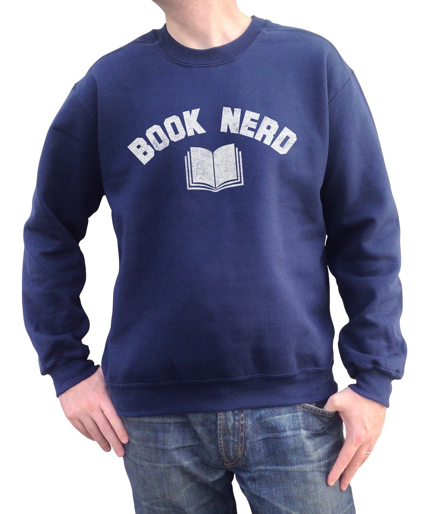 Unisex Book Nerd Vintage Sweatshirt Geeky Nerdy Literary