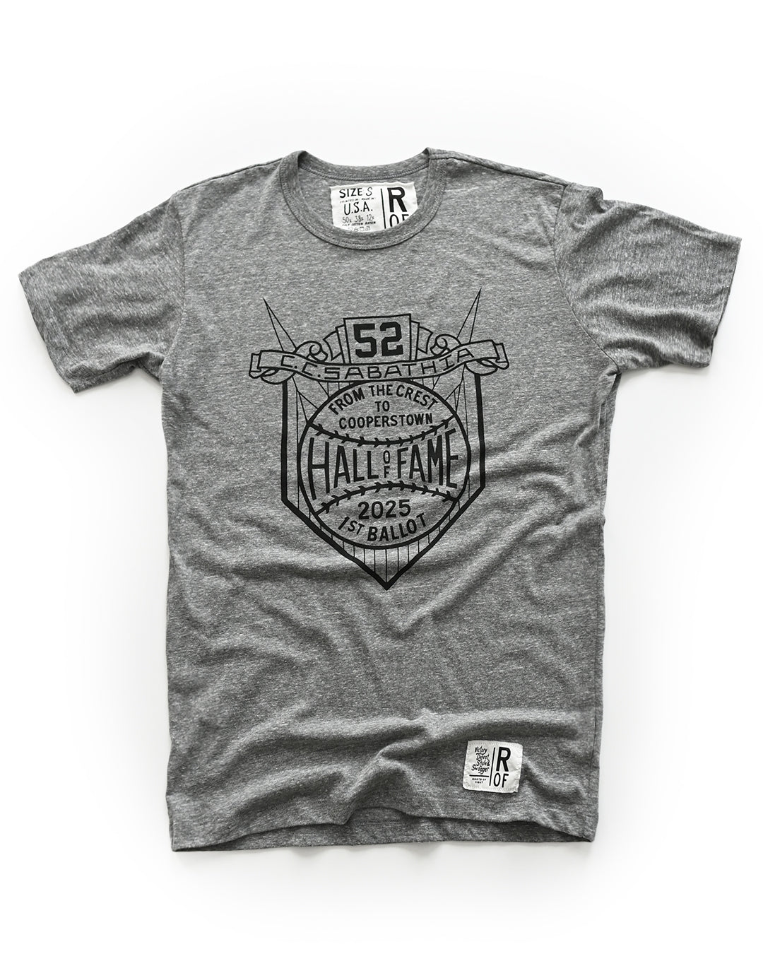 CC Sabathia First Ballot HOF Grey Tee