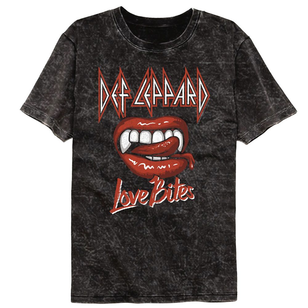 Def Leppard Love Is Biting Mineral Wash T-Shirt