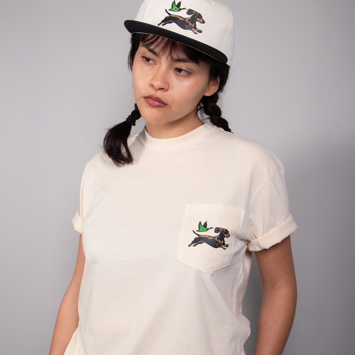dox & feather unisex pocket tee