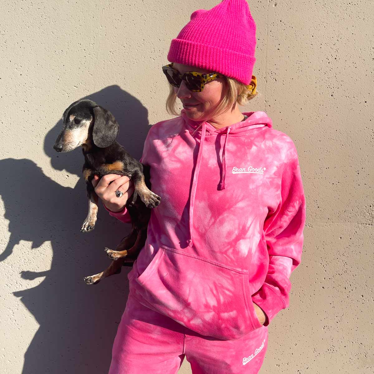 ride or die unisex hoodie | pink tie-dye