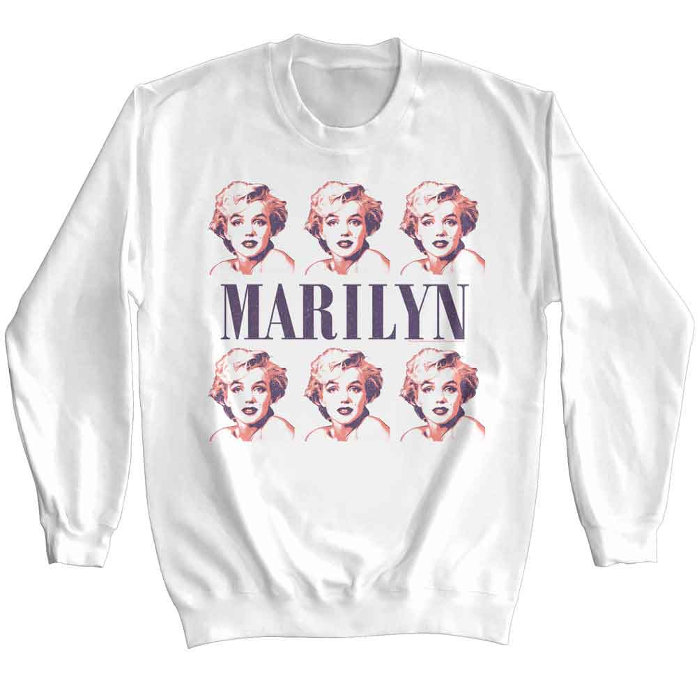 Marilyn Monroe Repeat White Sweatshirt