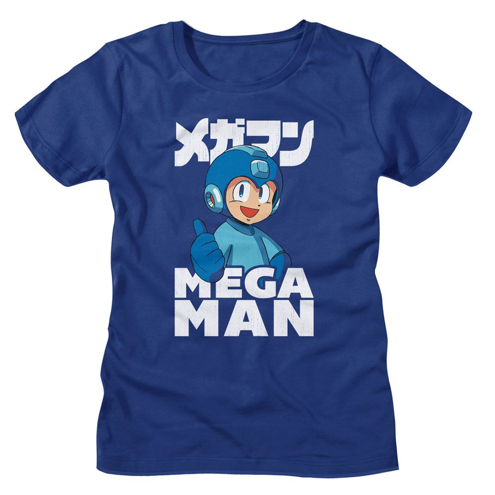Mega Man - Thumbs Up Womens T-Shirt