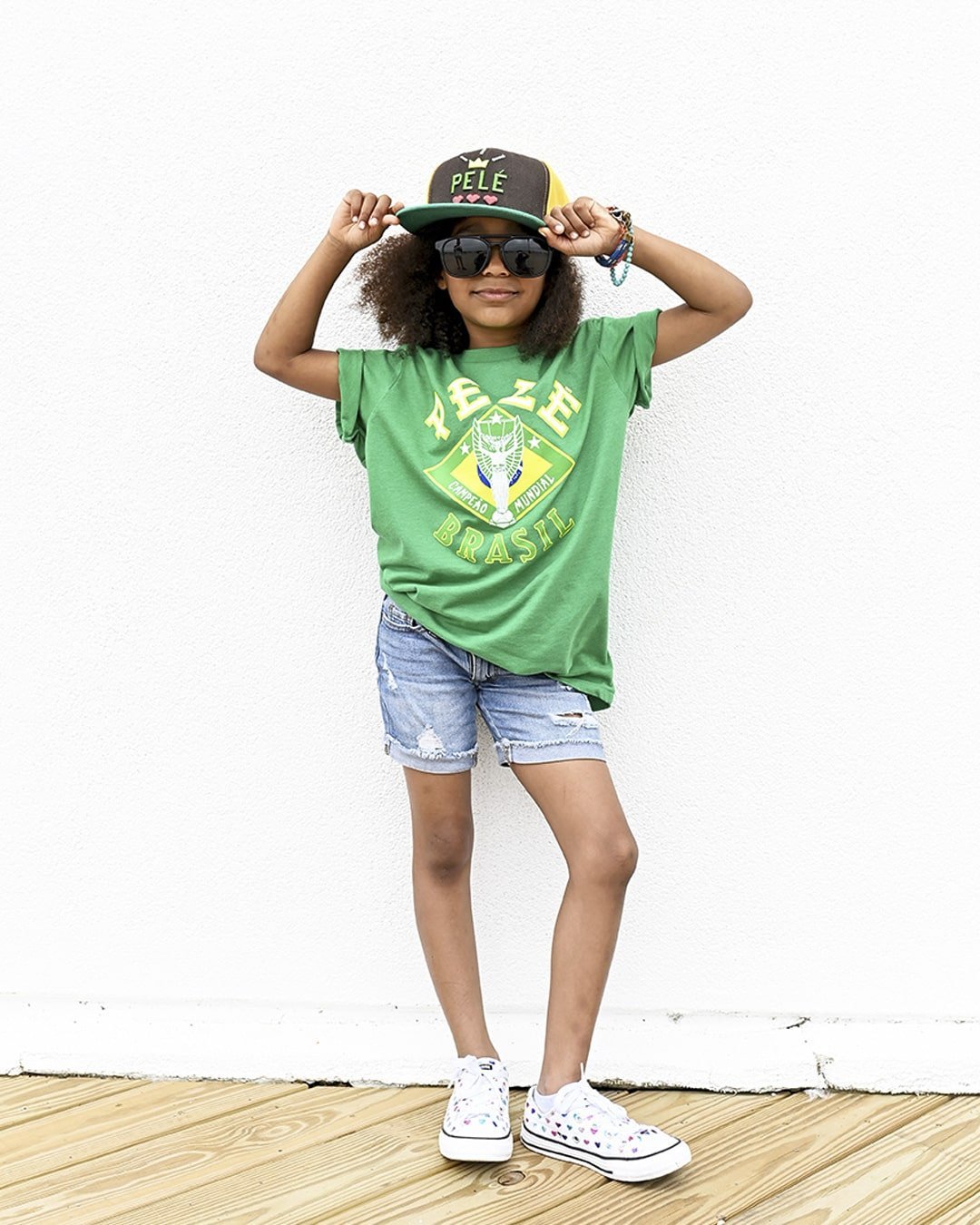 Pelé Brasil Green Kid's Tee