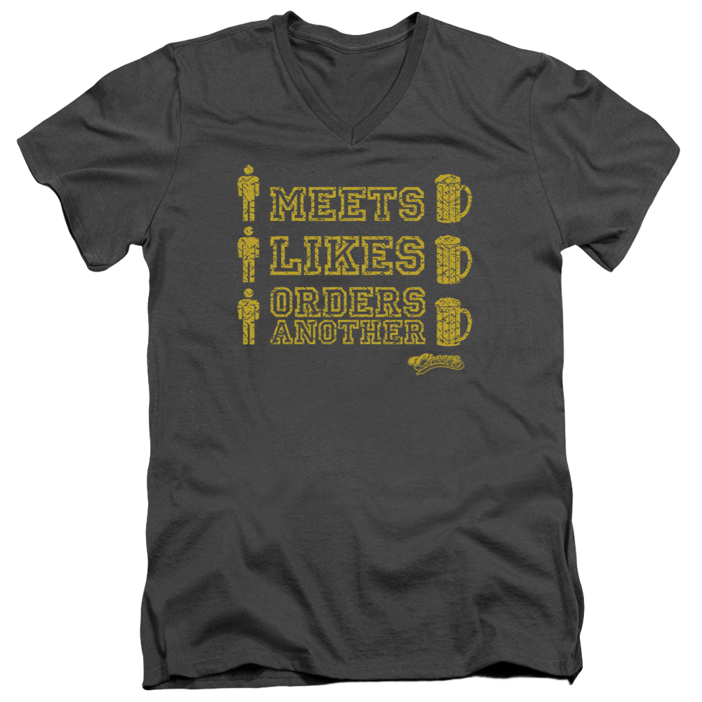Cheers Man Meets Beer - Men's V-Neck T-Shirt
