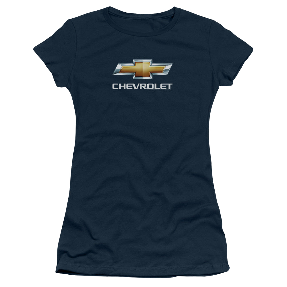 Chevrolet Chevy Bowtie Stacked - Juniors T-Shirt Style001