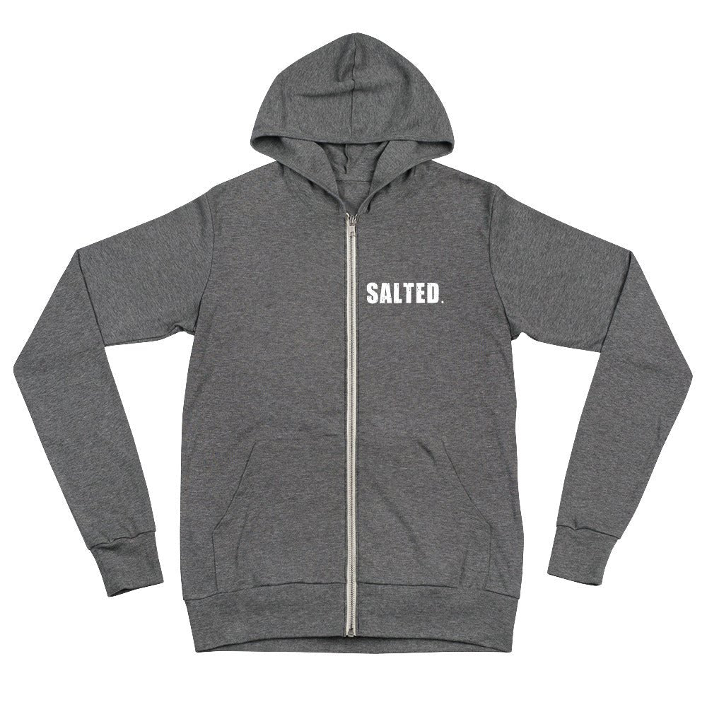 Salted Unisex zip hoodie