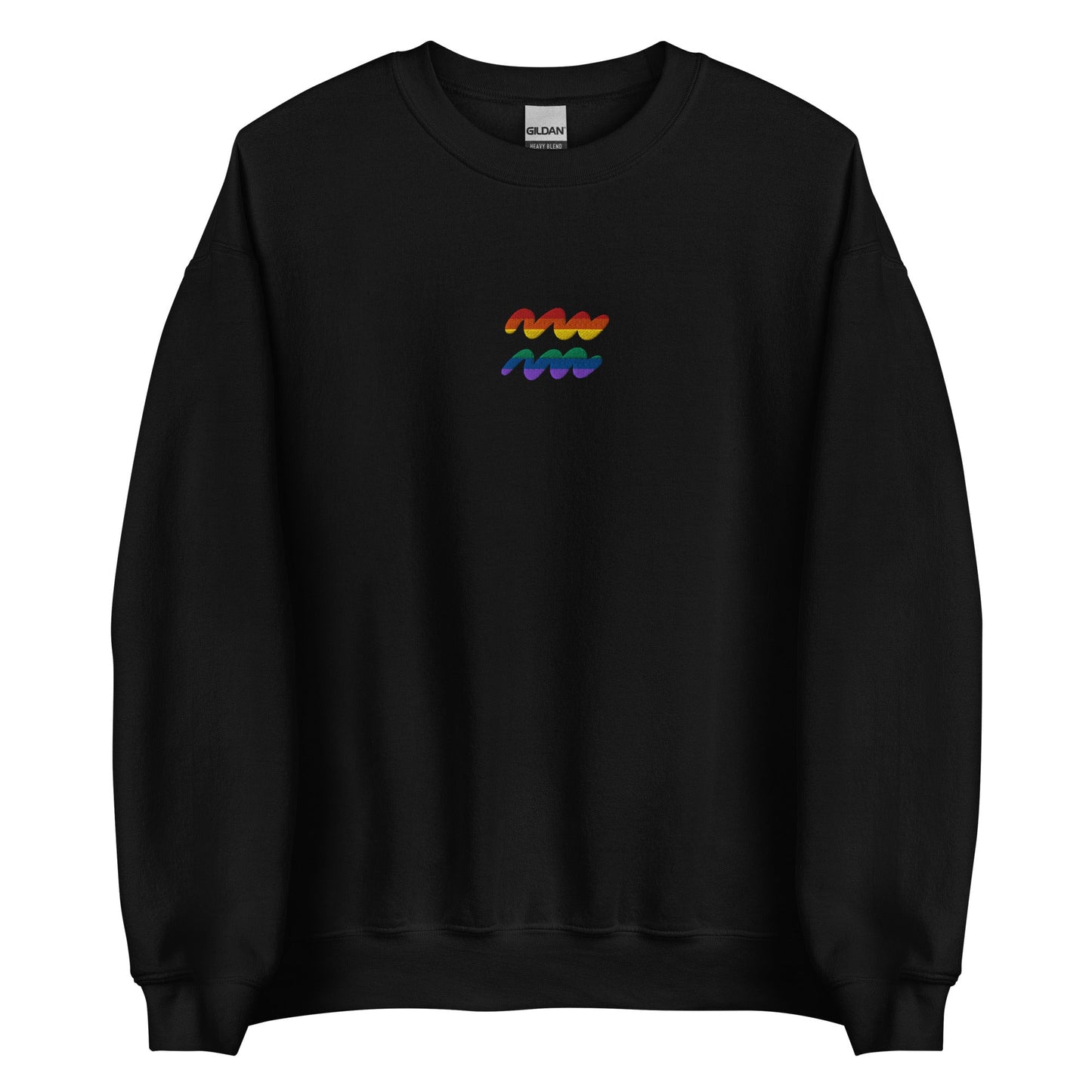 Aquarius Rainbow Embroidered Unisex Sweatshirt