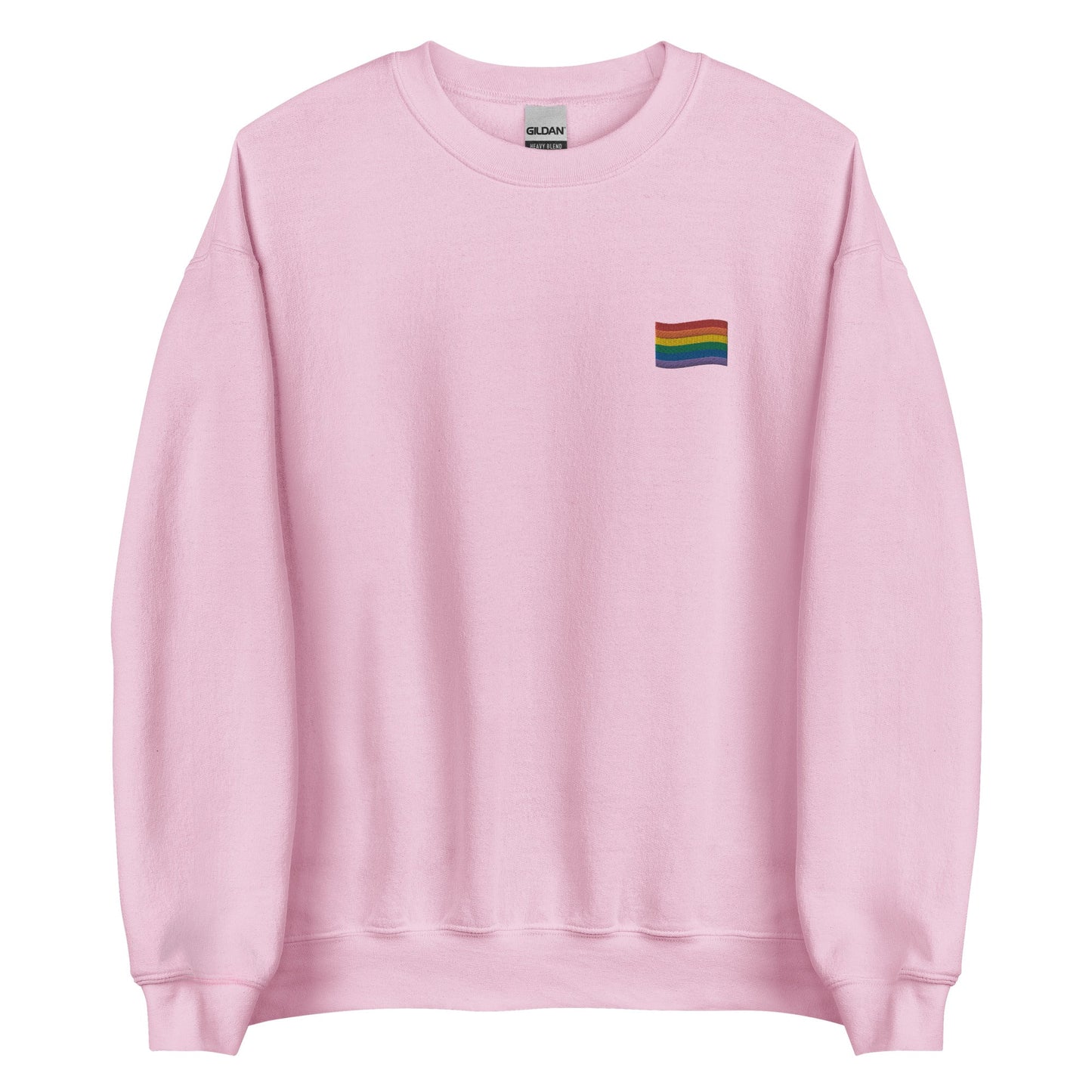 Rainbow Flag Embroidered Unisex Sweatshirt