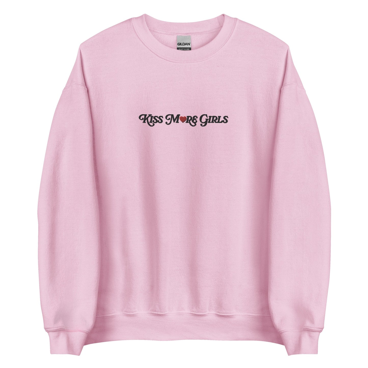 Kiss More Girls Embroidered Unisex Sweatshirt