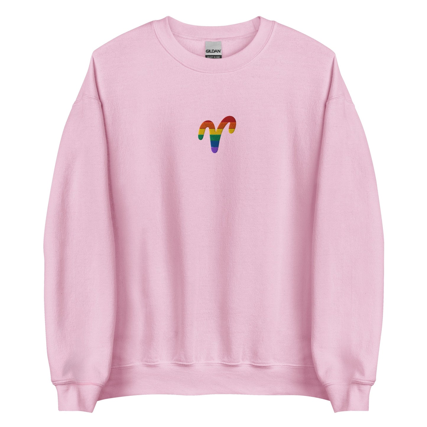 Aries Rainbow Embroidered Unisex Sweatshirt