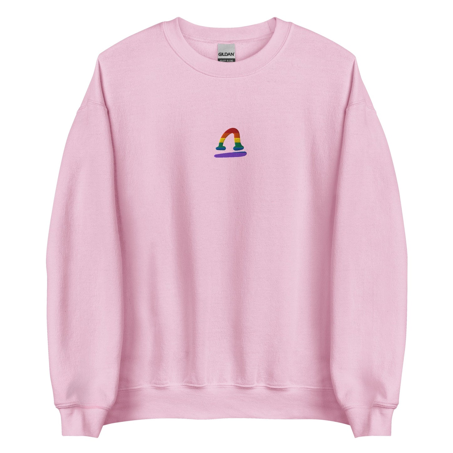 Libra Rainbow Embroidered Unisex Sweatshirt