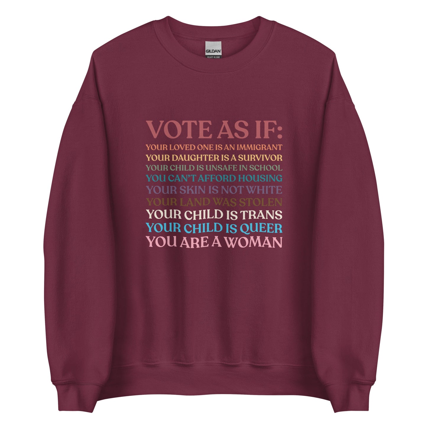Vote As If Unisex Sweatshirt