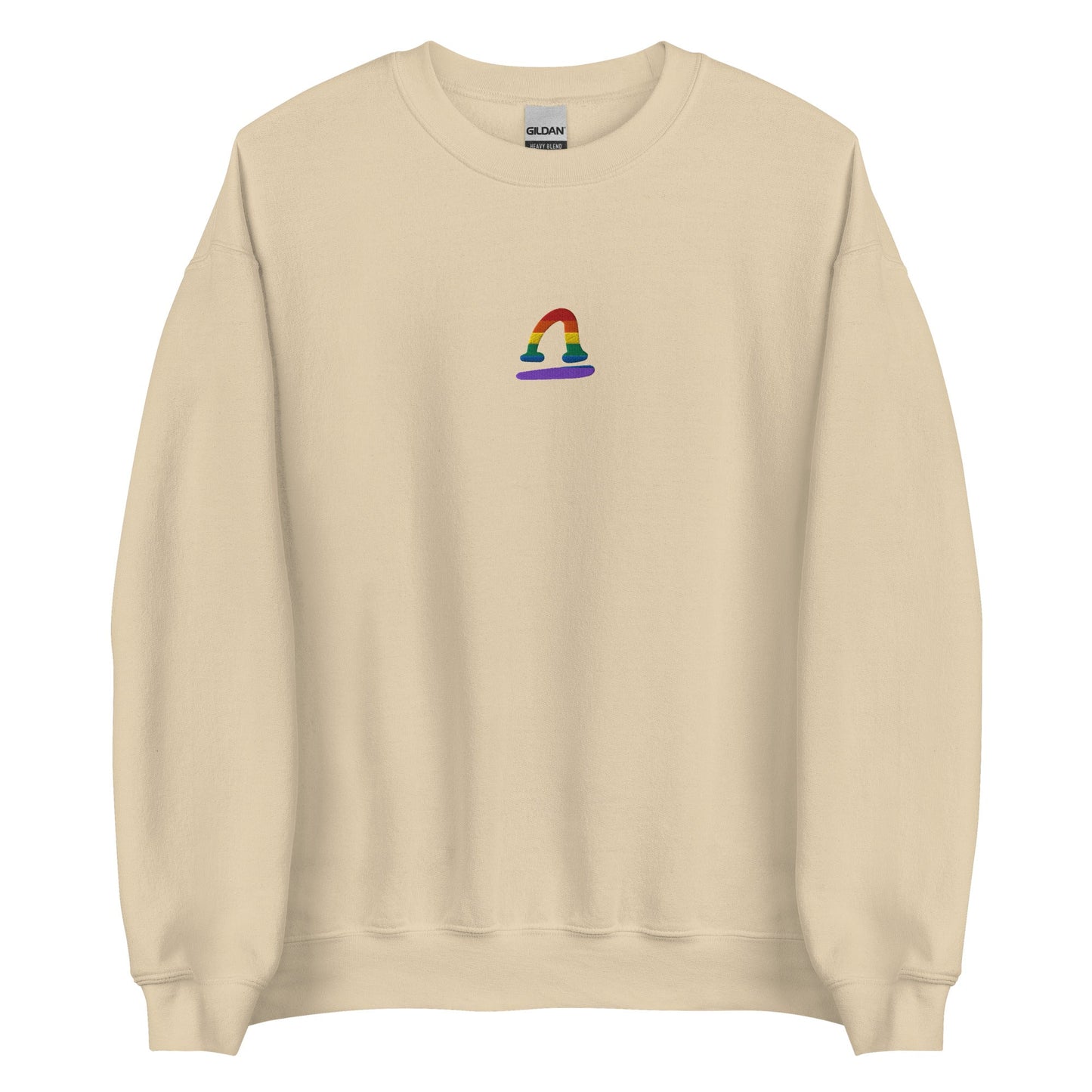Libra Rainbow Embroidered Unisex Sweatshirt