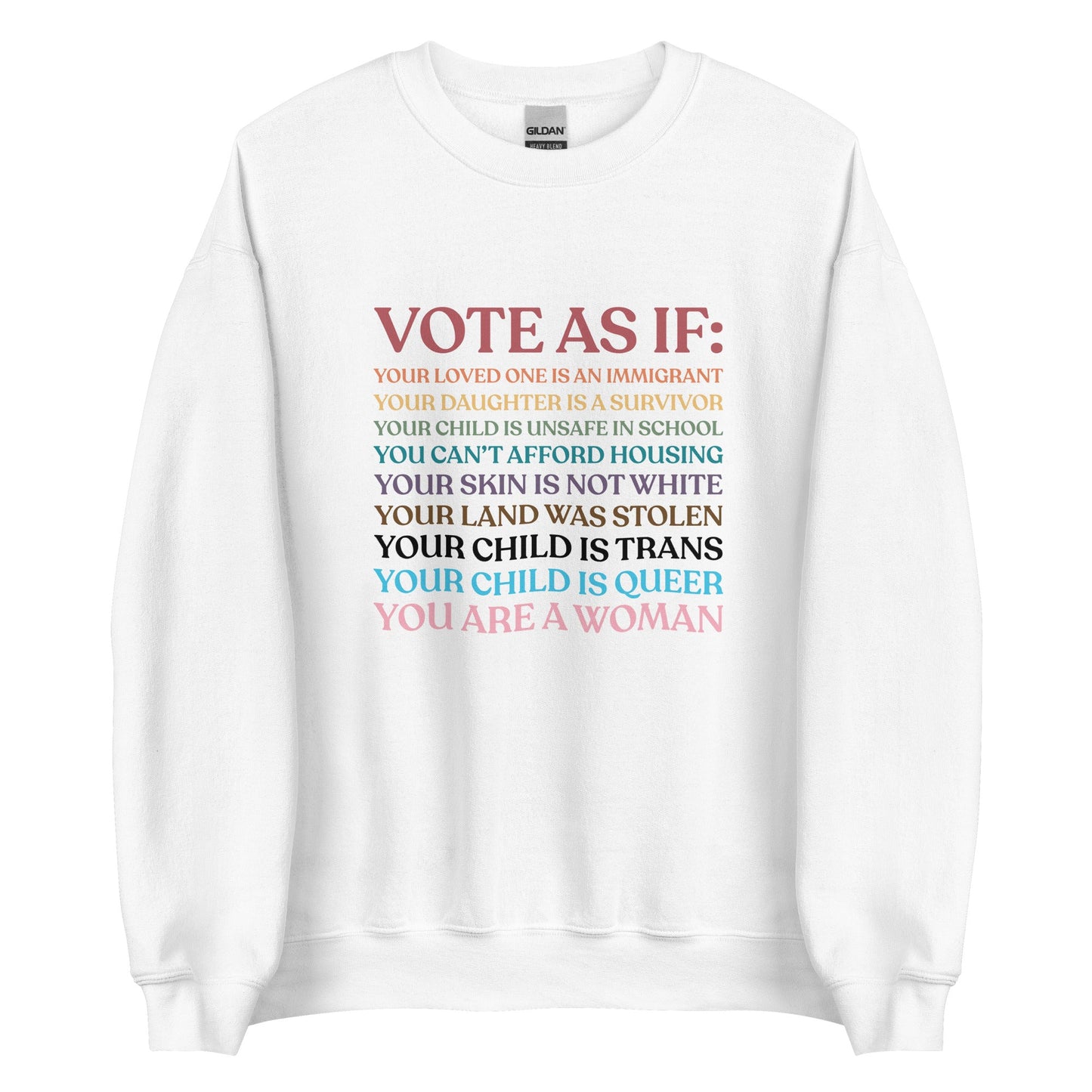 Vote As If Unisex Sweatshirt