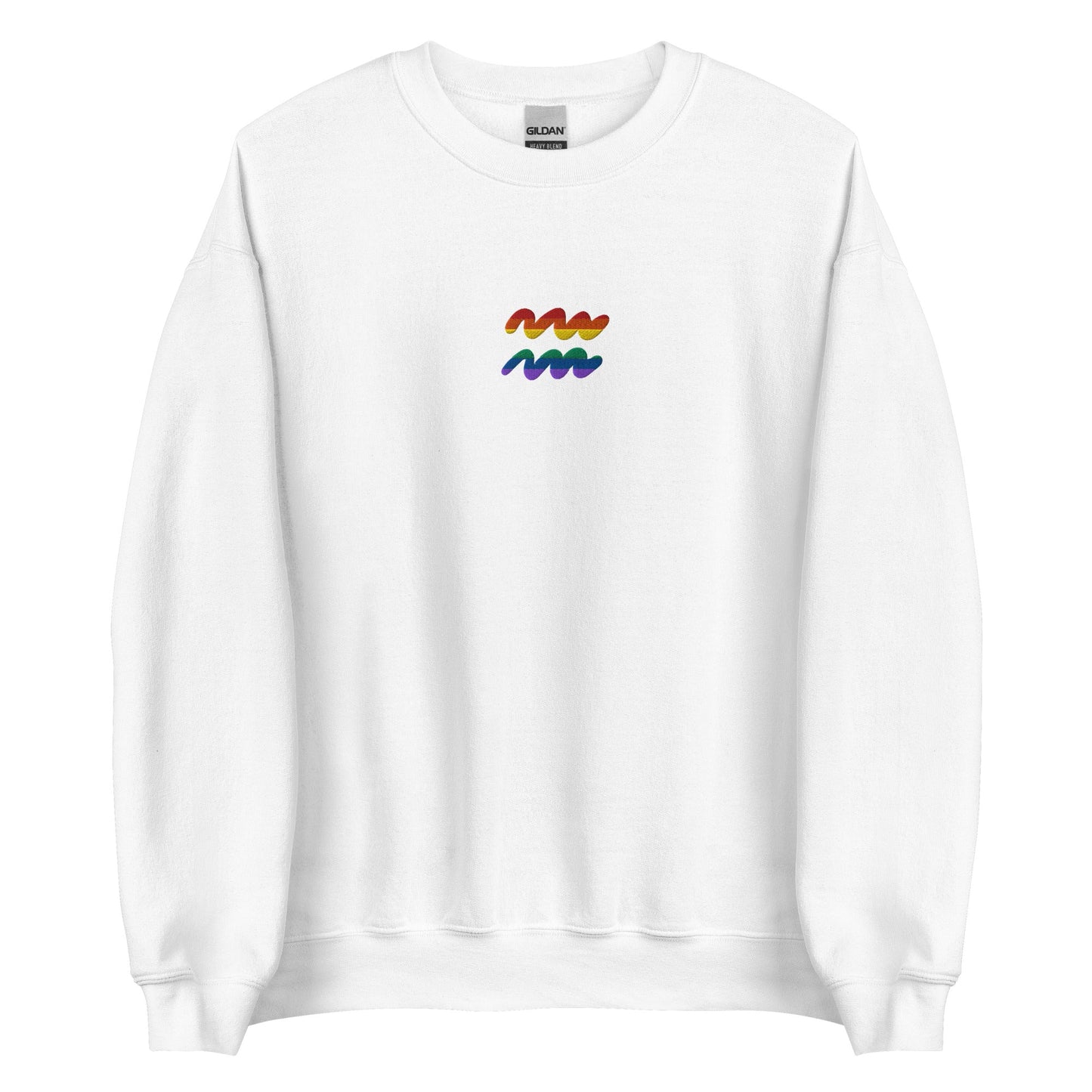 Aquarius Rainbow Embroidered Unisex Sweatshirt