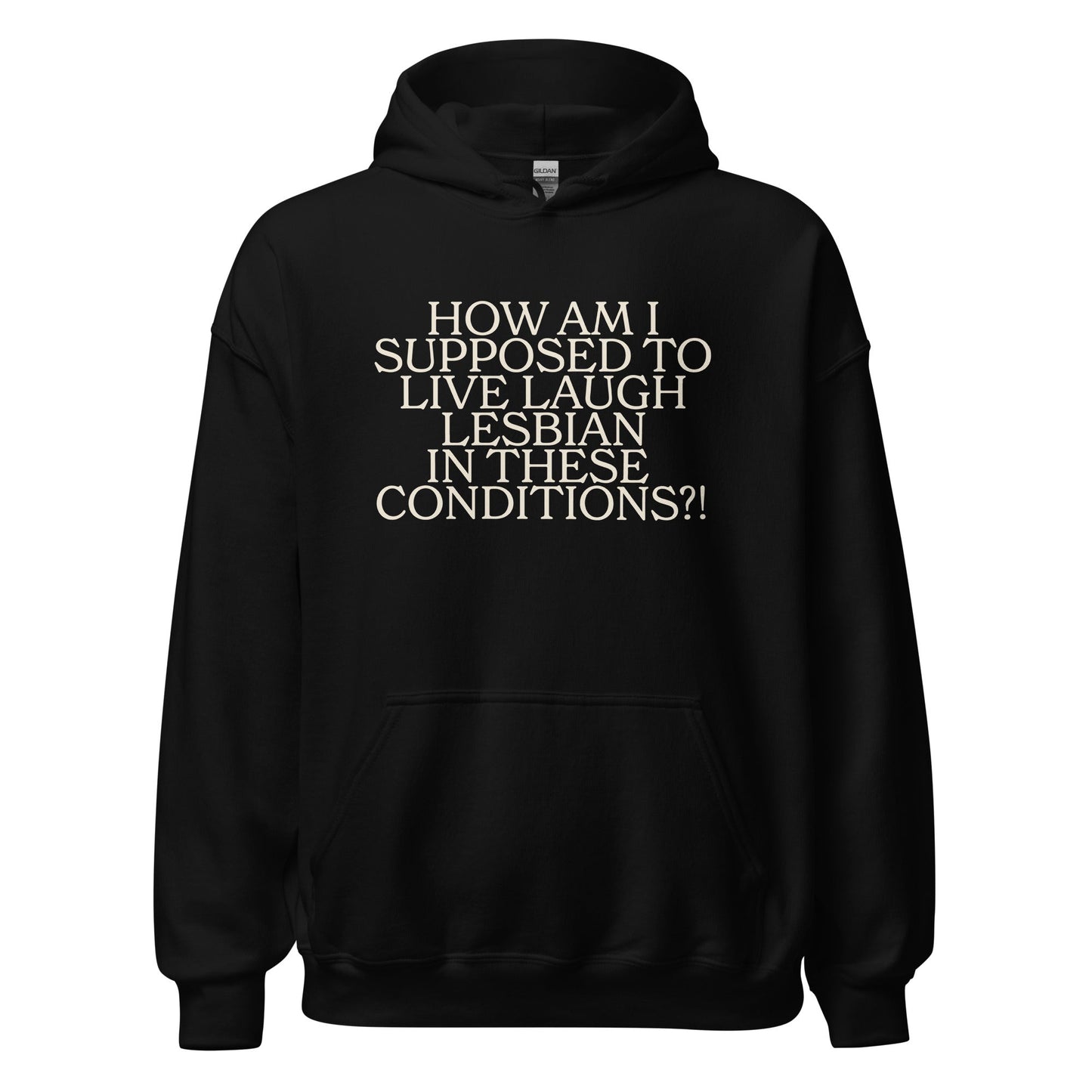 How Am I Supposed To Live Laugh Lesbian In These Conditions Unisex Hoodie