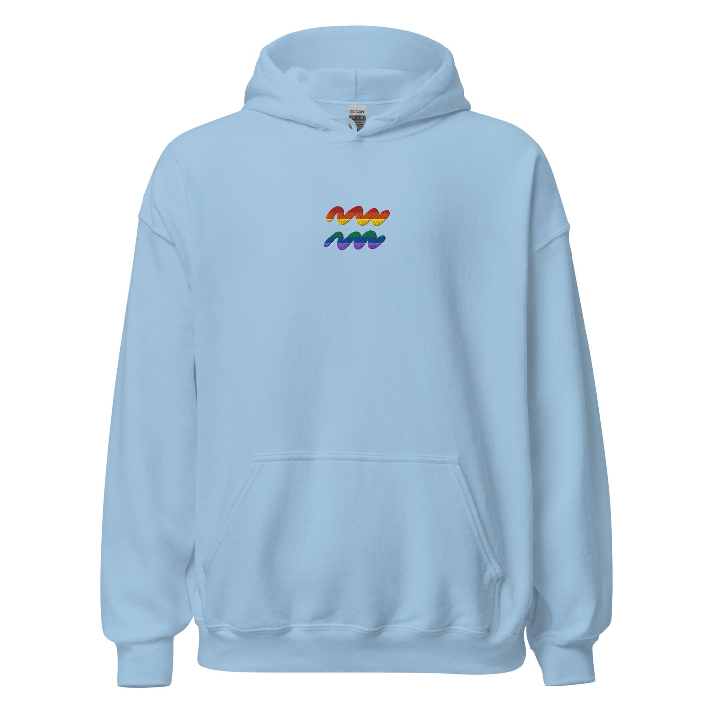 Aquarius Rainbow Embroidered Unisex Hoodie