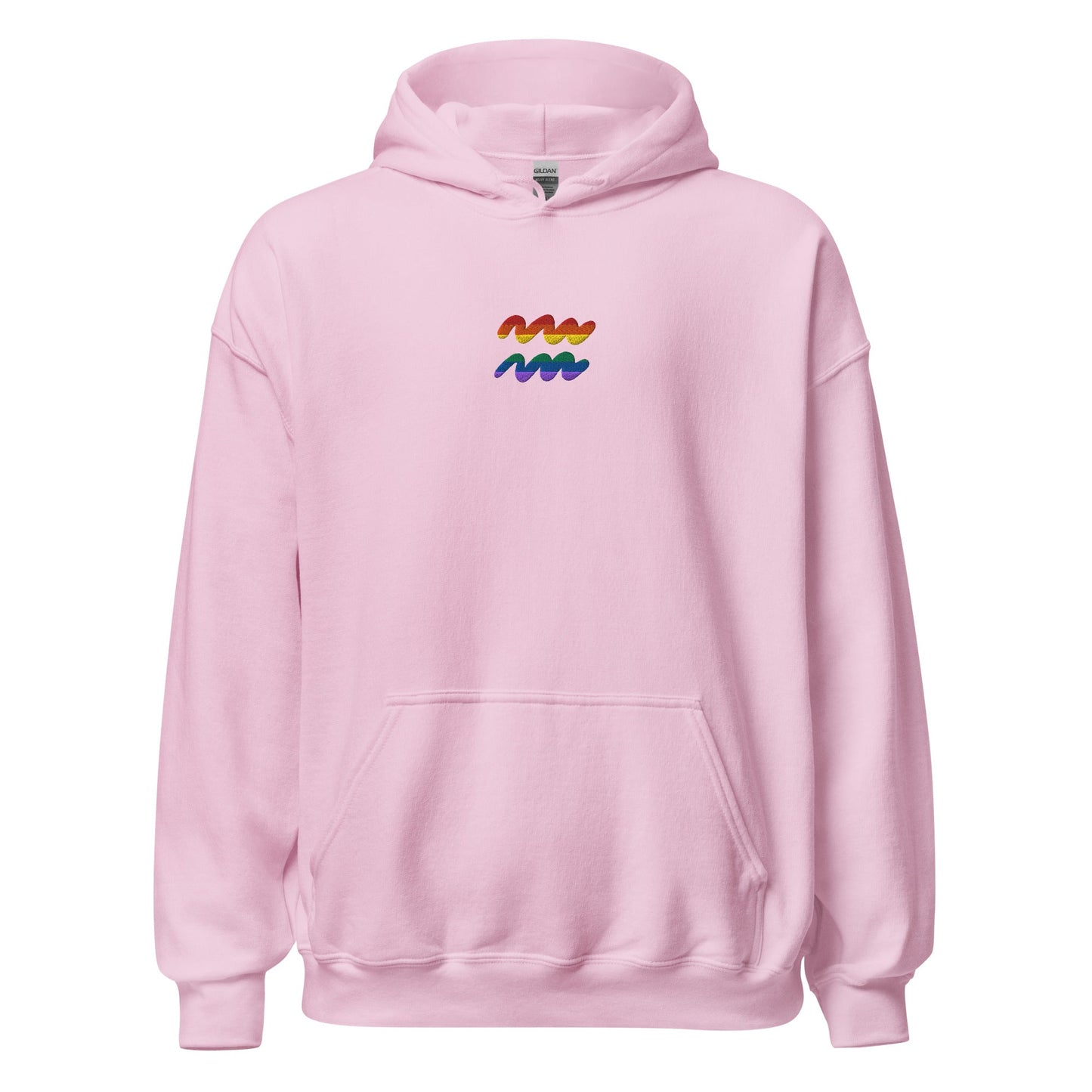 Aquarius Rainbow Embroidered Unisex Hoodie