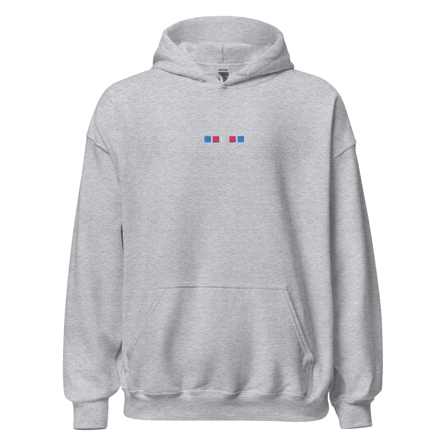 Trans Squares Embroidered Unisex Hoodie