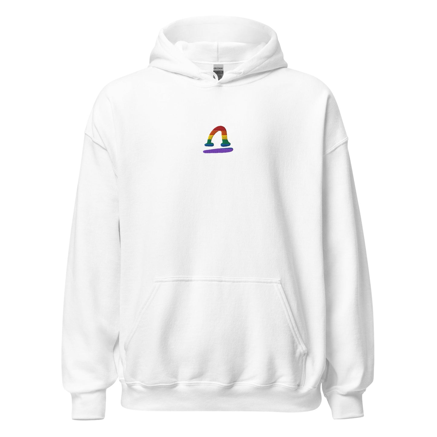 Libra Rainbow Embroidered Unisex Hoodie