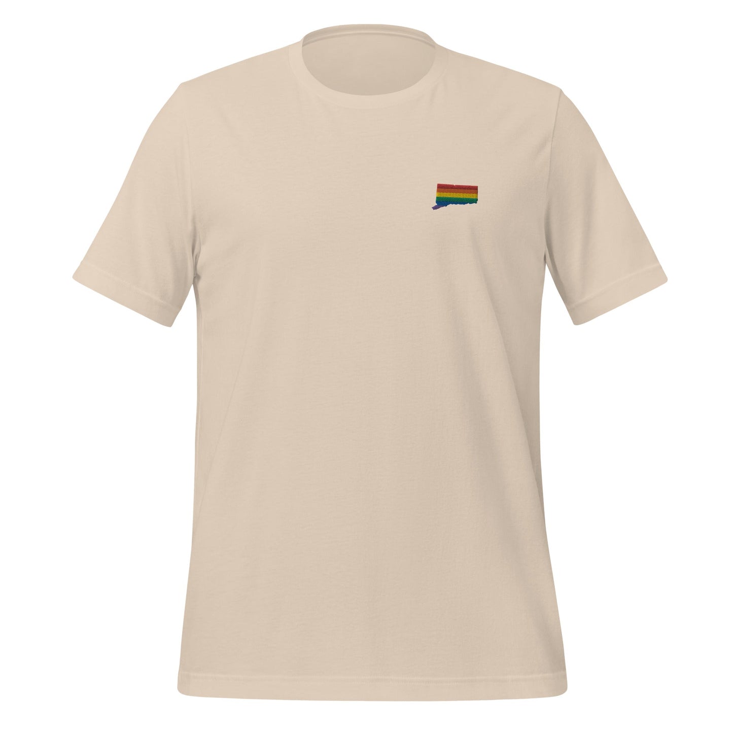 Connecticut Rainbow Embroidered Unisex T-Shirt