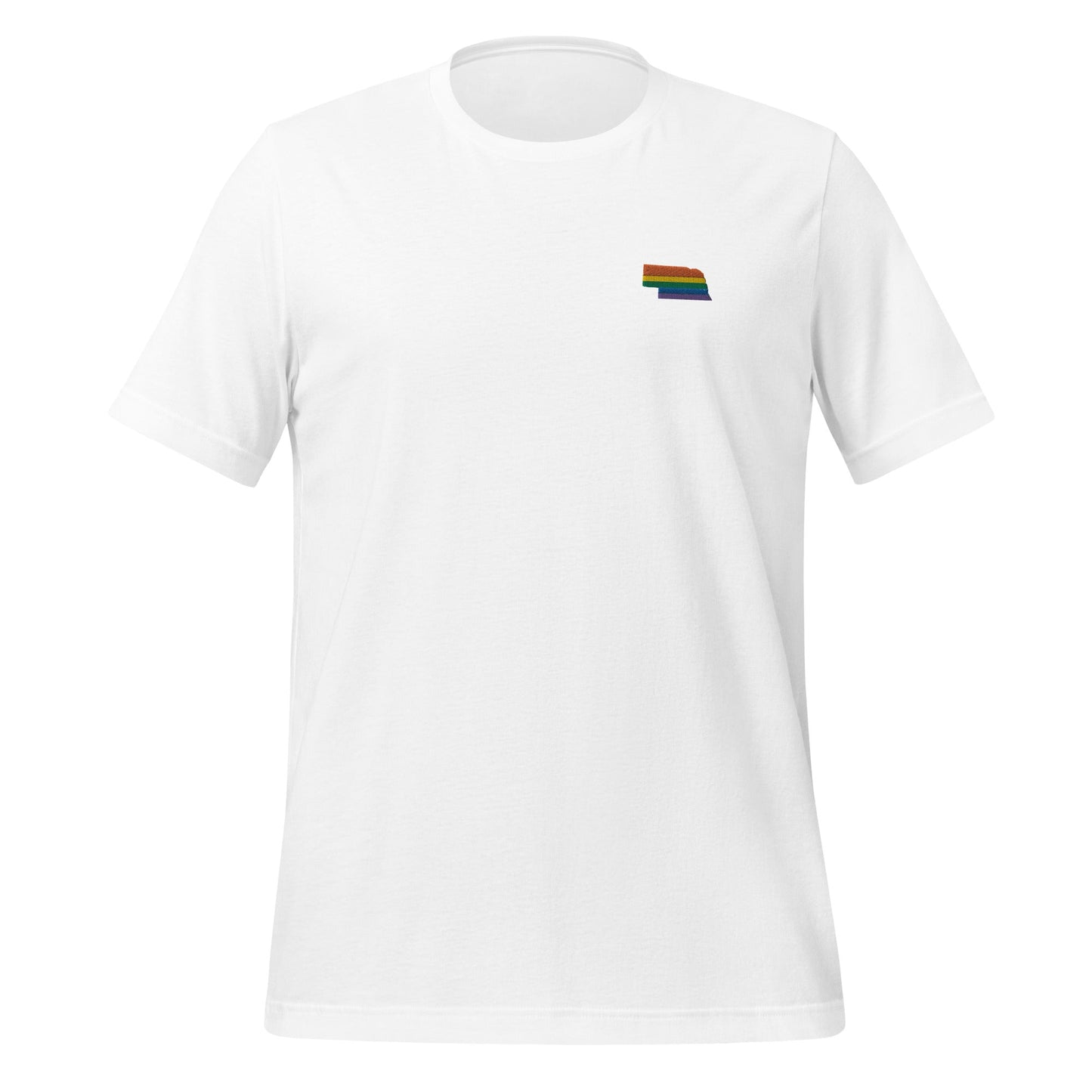 Nebraska Rainbow Embroidered Unisex T-Shirt