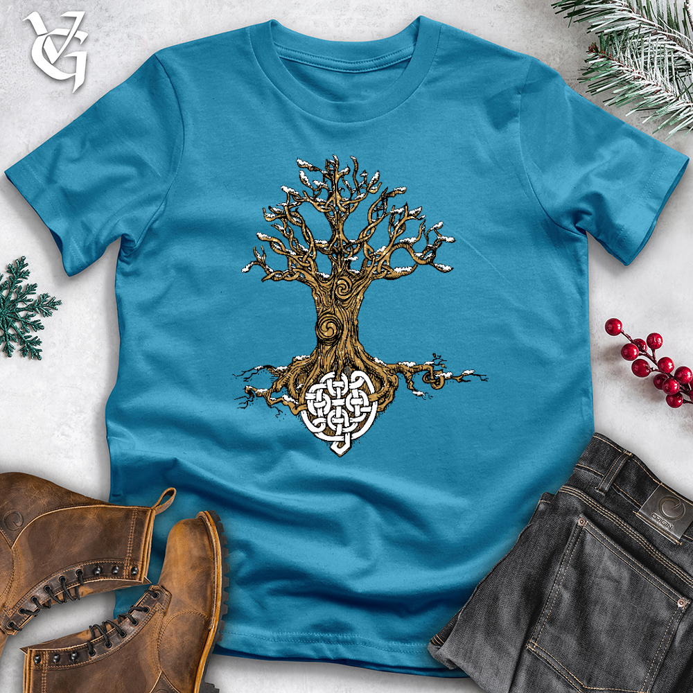 Celtic Roots With Snow Cotton Tee