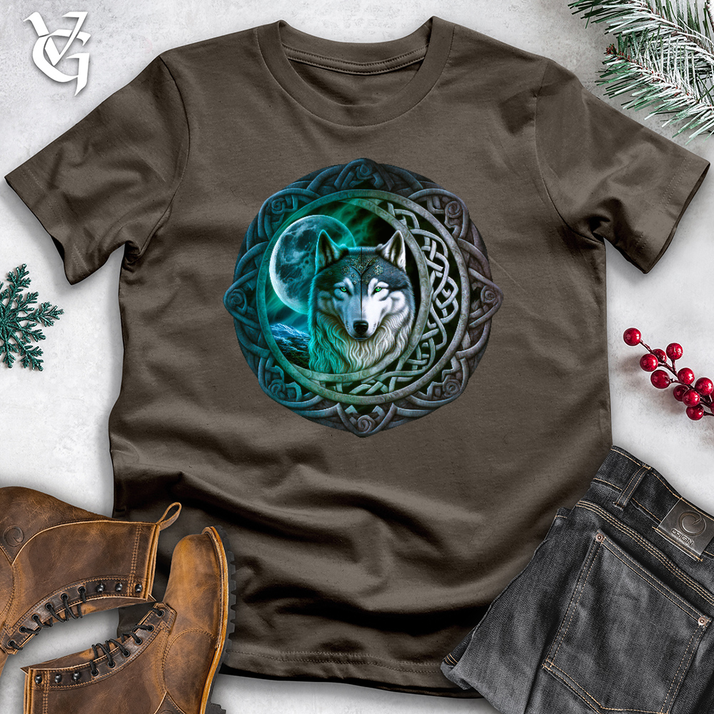 Celtic Moon Wolf Cotton Tee