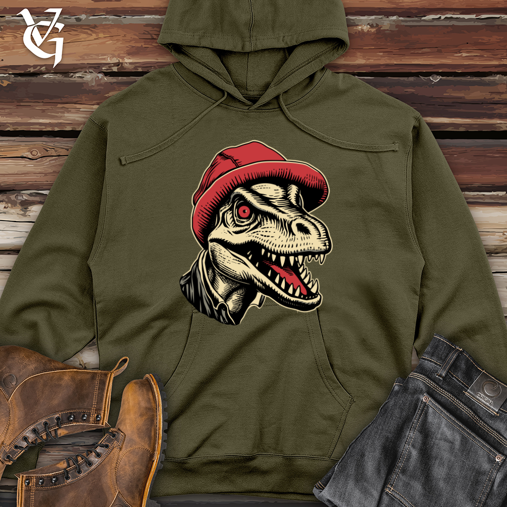 Vintage Beanie Dino Midweight Hooded Sweatshirt