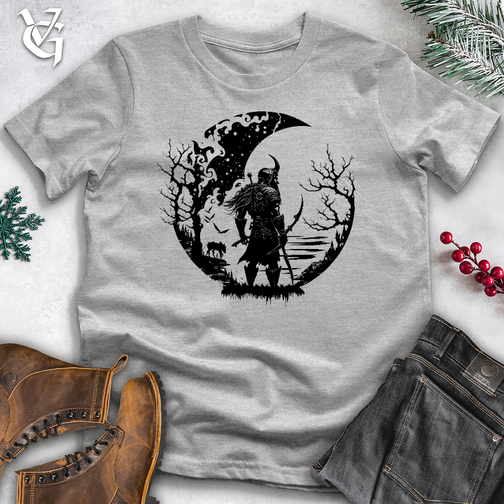 Celtic Moon Viking Warrior Cotton Tee Style001