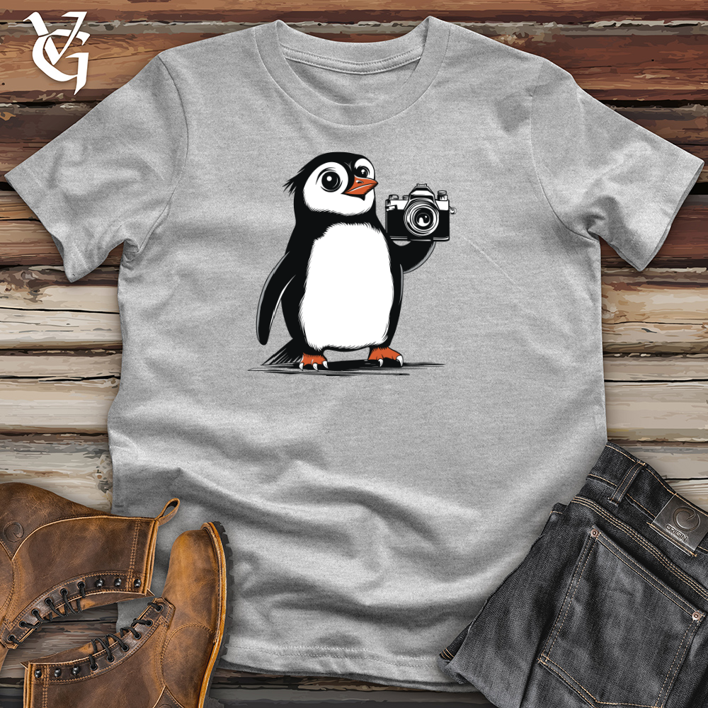 Penguin Photographer Adventure Cotton Tee