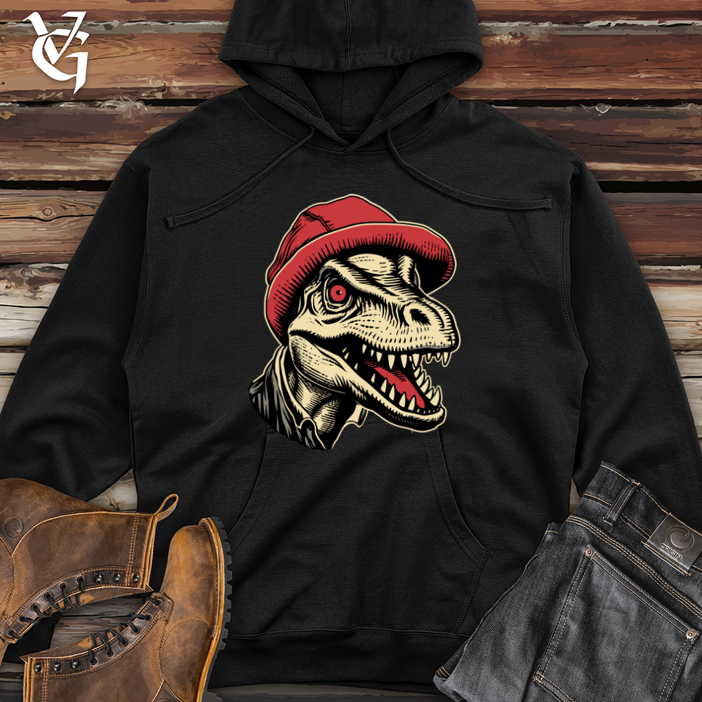 Vintage Beanie Dino Midweight Hooded Sweatshirt
