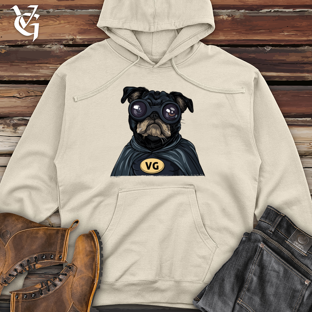Pug VG Superhero Midweight Hooded Sweatshirt