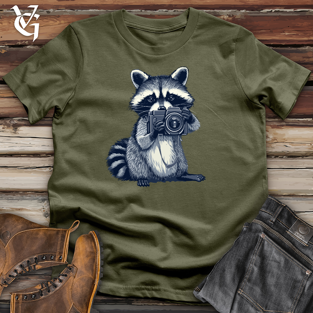 Raccoon Photographer Snapshot Cotton Tee