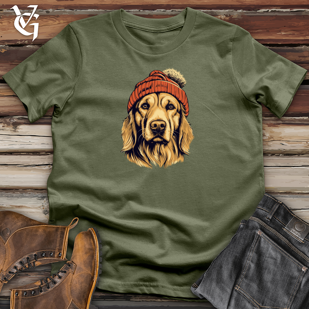 Vintage Beanie Golden Retriever Softstyle Tee