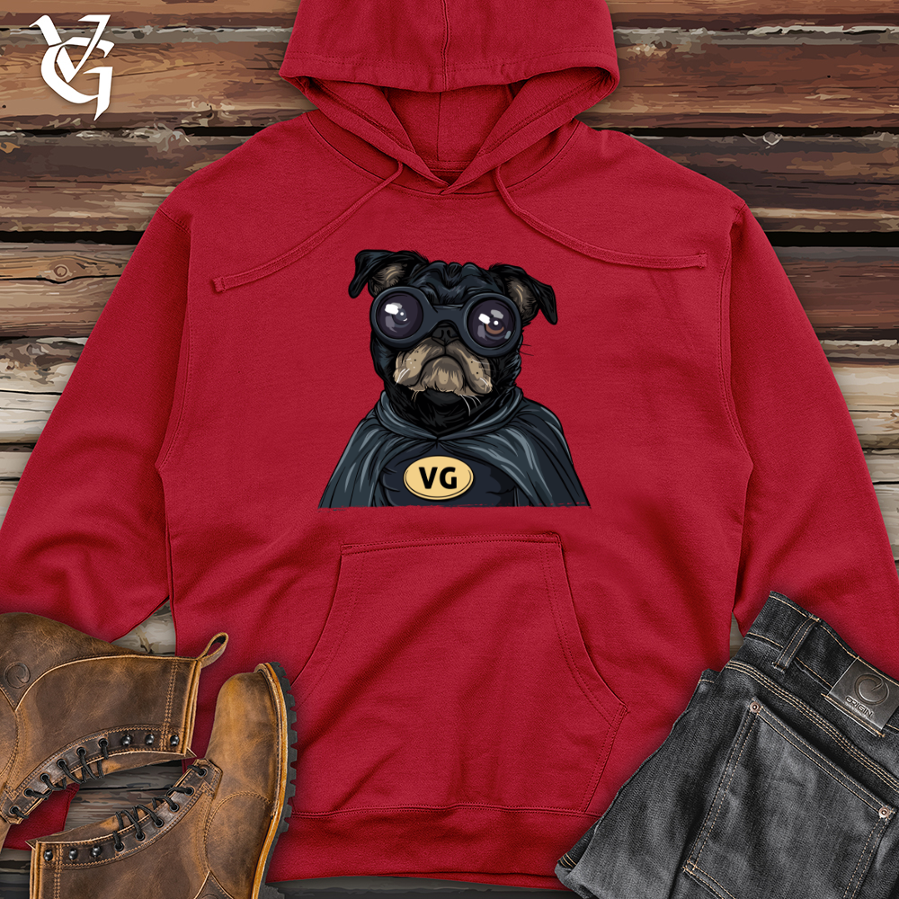Pug VG Superhero Midweight Hooded Sweatshirt
