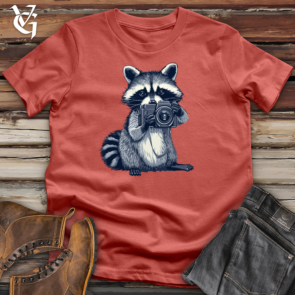 Raccoon Photographer Snapshot Cotton Tee