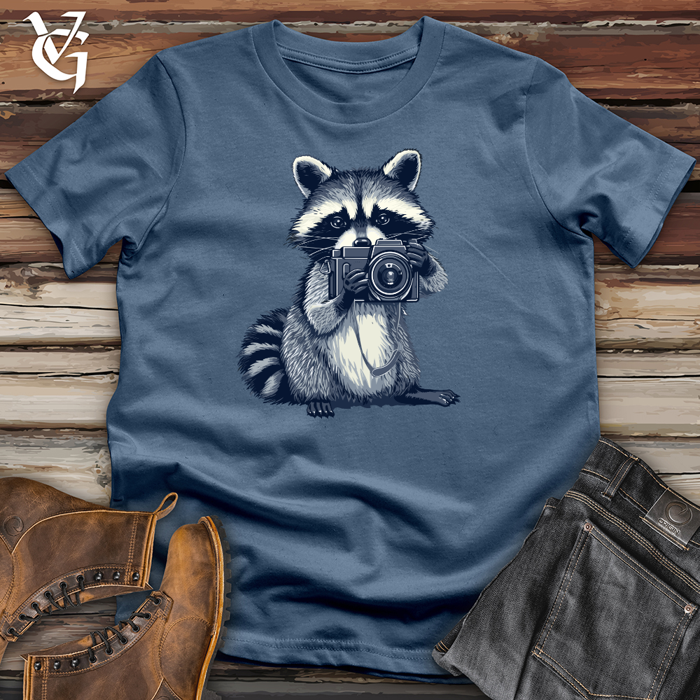 Raccoon Photographer Snapshot Cotton Tee