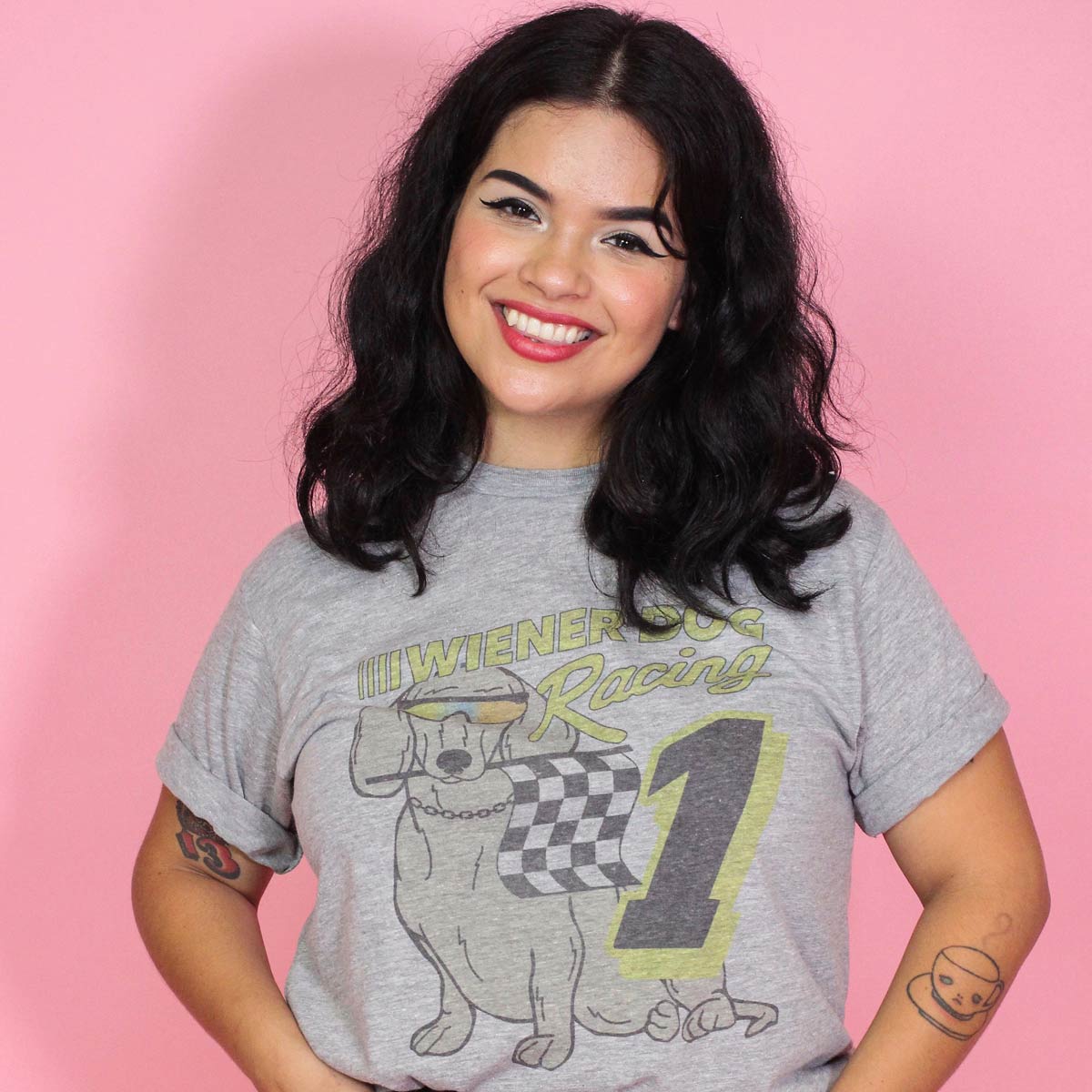 wiener dog racing unisex tee