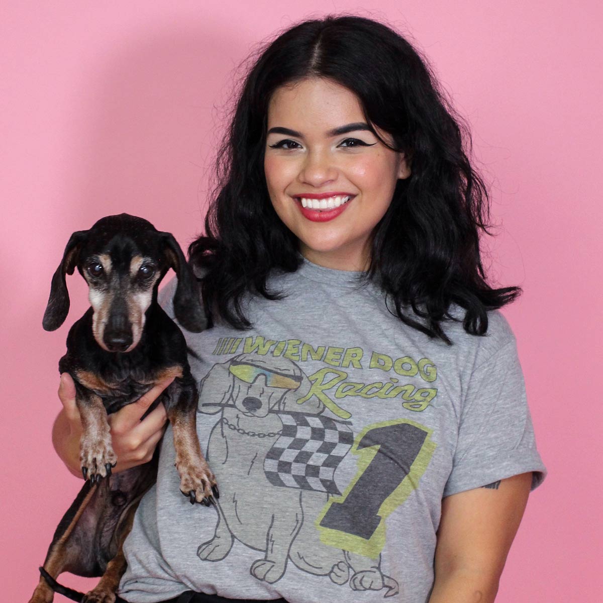 wiener dog racing unisex tee
