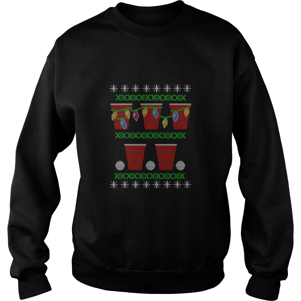 Beer pong ugly christmas sweater
